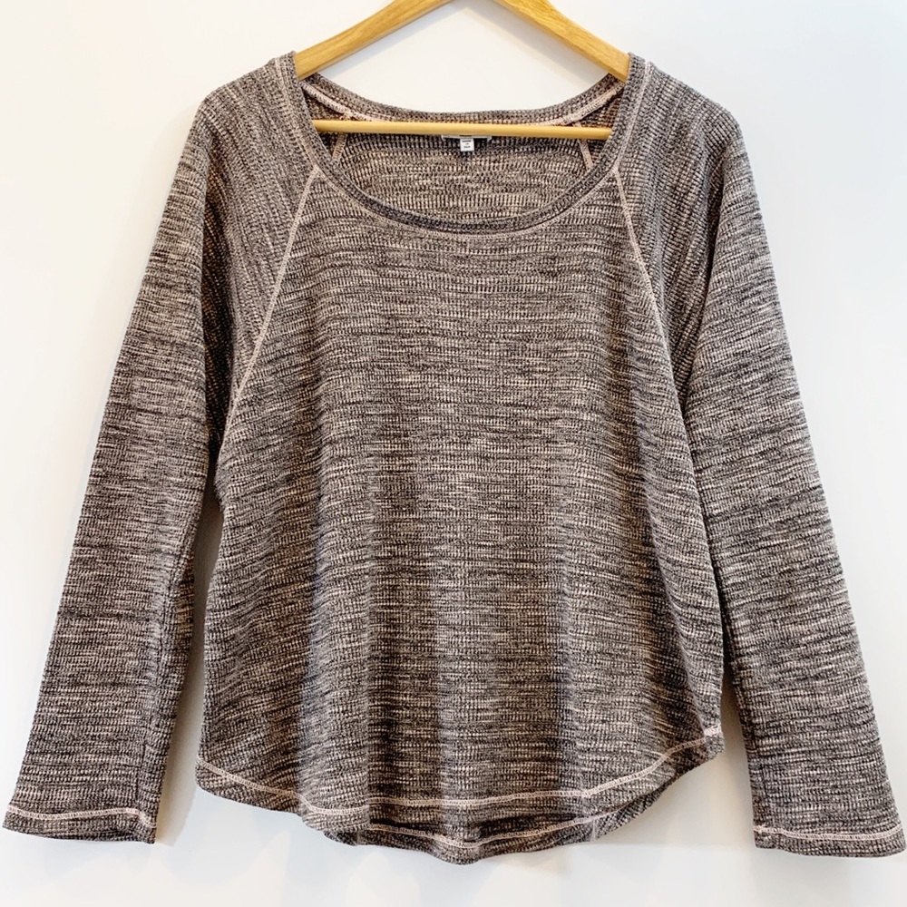 Splendid Pink and Grey Thermal Top Size M